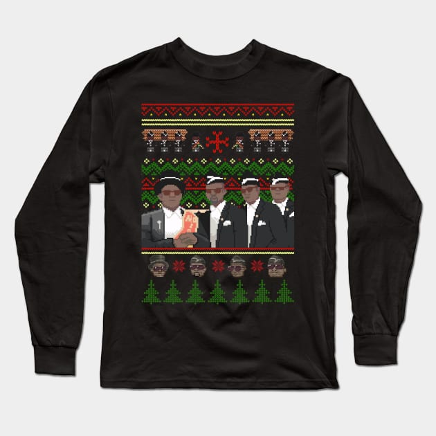 Coffin Dance Xmas Ugly Sweater Long Sleeve T-Shirt by Polomaker